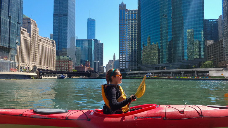 kayaker in Chicago