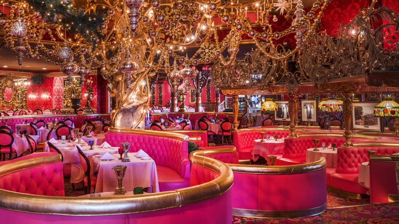 Pink dining room at Madonna Inn