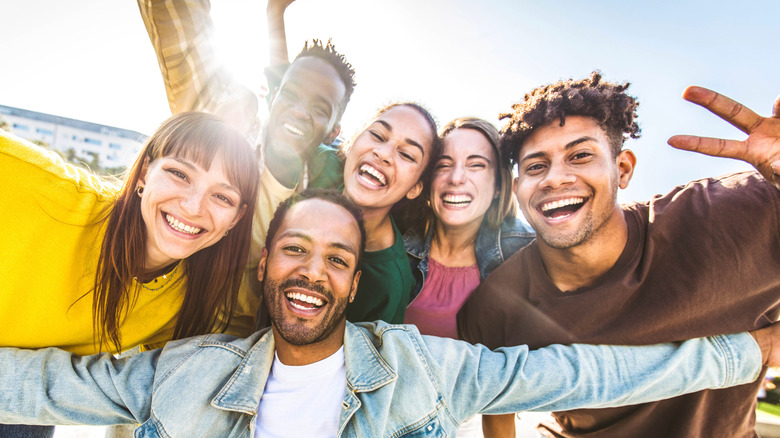 Group of people having fun