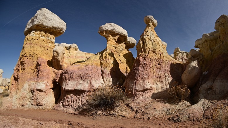 Painted rocks at Paint Mines Interpretive Park in Colorado