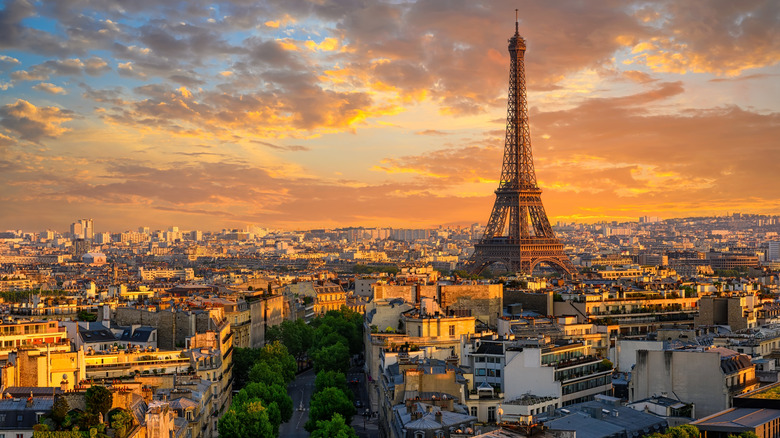 Paris skyline with Eiffel Tower