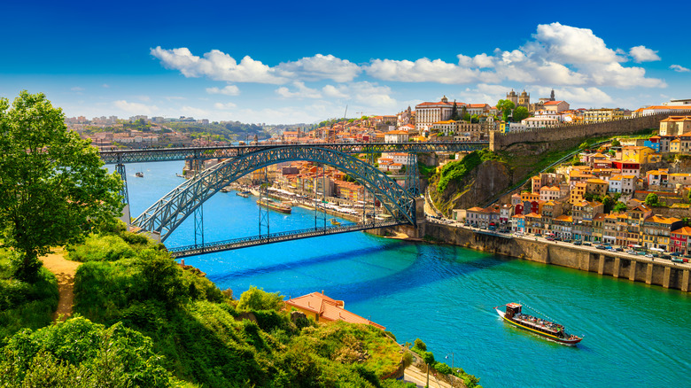 Bridge over river in Portugal