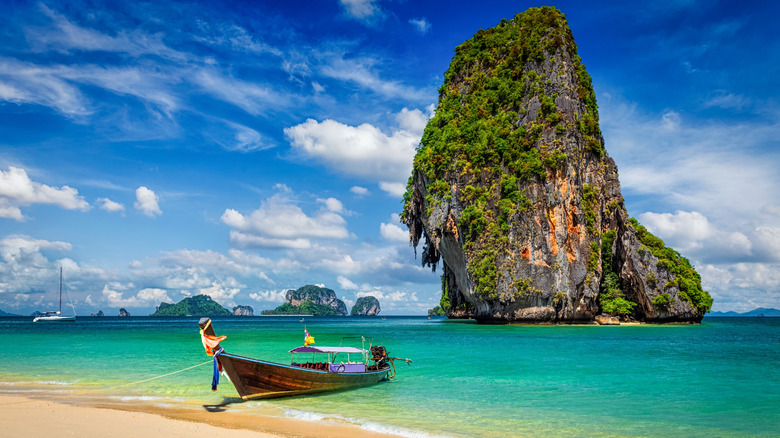 Boat at beach in Krabi