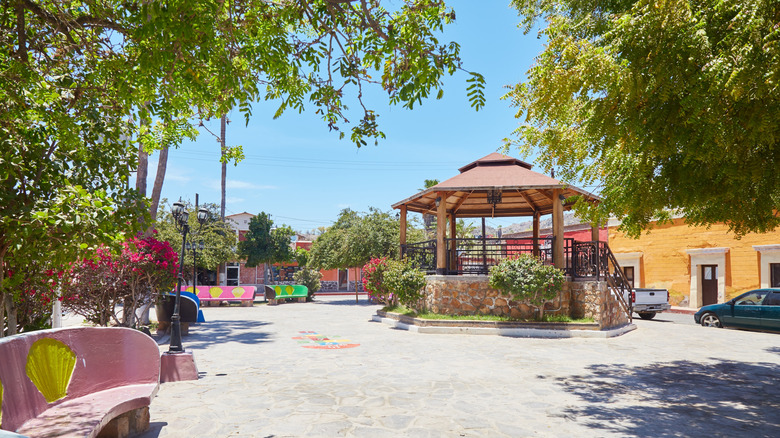 town square of Mulege, Baja California Sur, Mexico