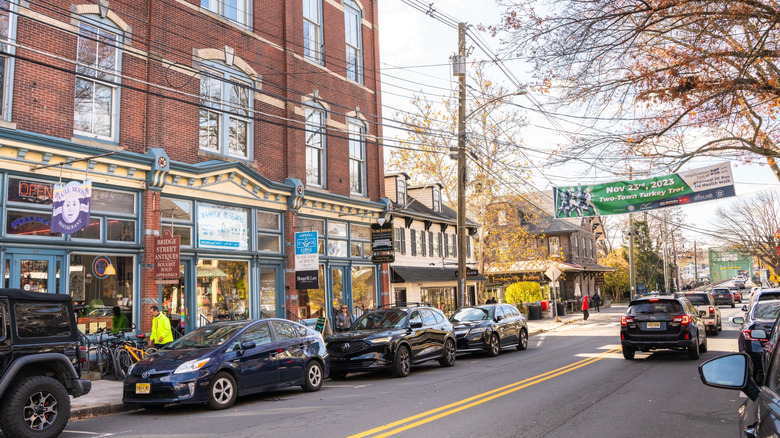 Street view of Lambertville, New Jersey