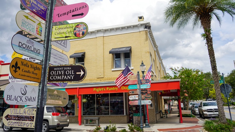 Downtown street in Mount Dora