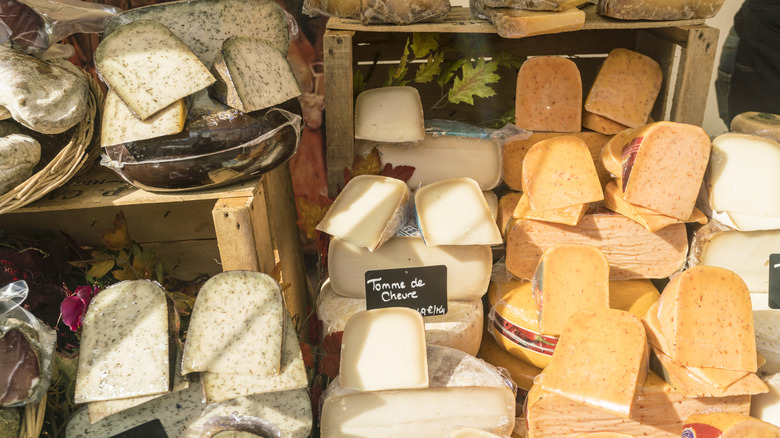 French cheese display