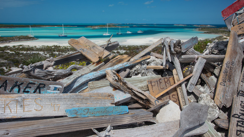 View from Boo Boo Hill on Warderick Wells Cay, Exuma Cays Land and Sea Park