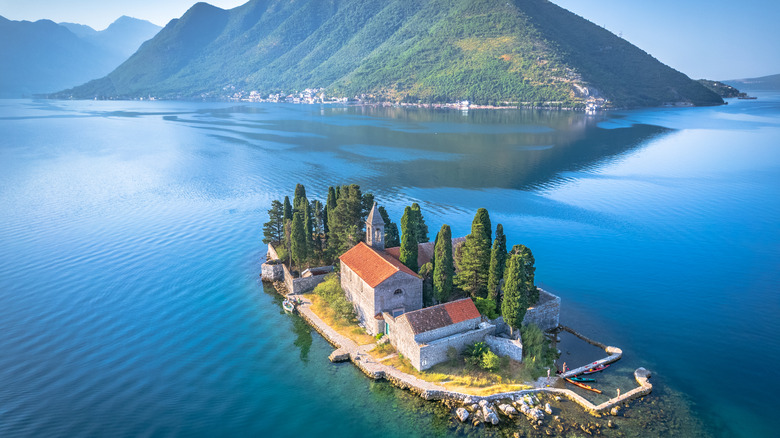 Artificial island off Perast coast