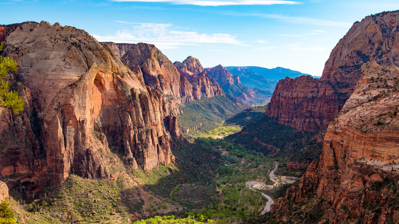 Panoramic view of Zion Canyon