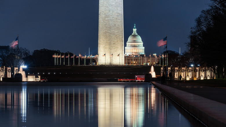 National Mall at night