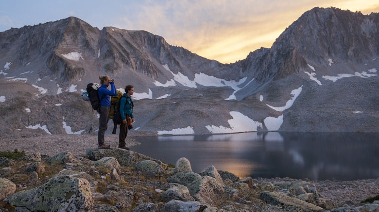 Two women hiking