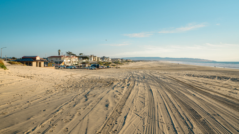 tire tracks on Oceano beach