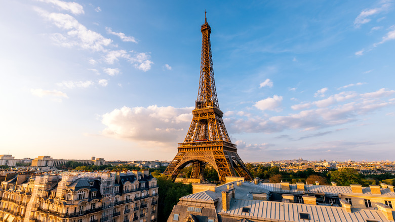 Eiffel Tower at sunset