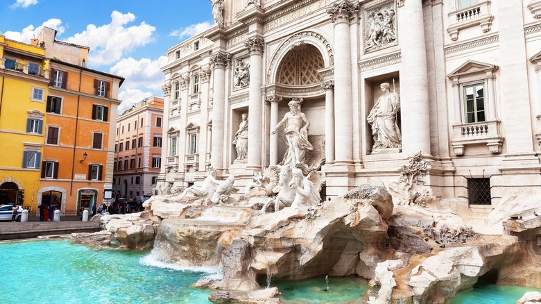 Trevi Fountain during the day