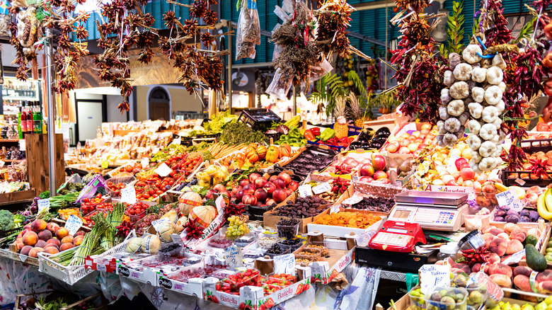 food in market