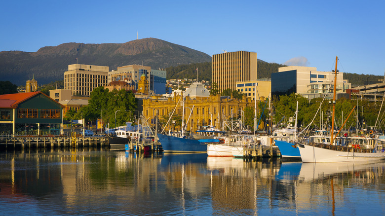 View of Hobart from the River Derwent