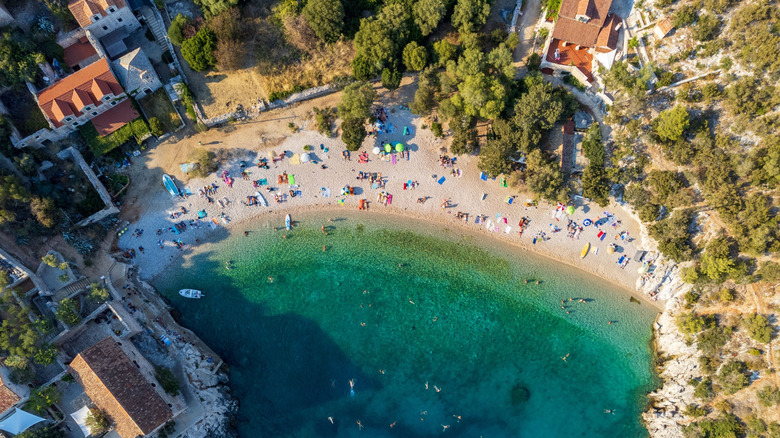 Aerial view of Dubovica beach