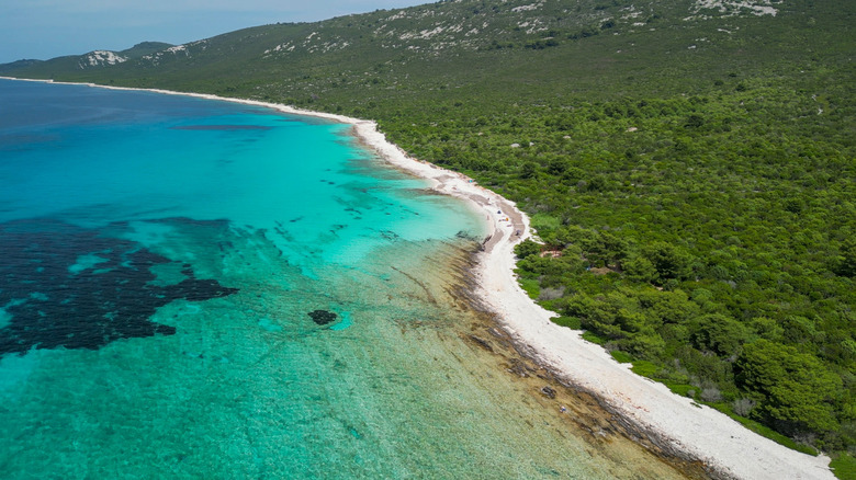 Sakarun Beach aerial