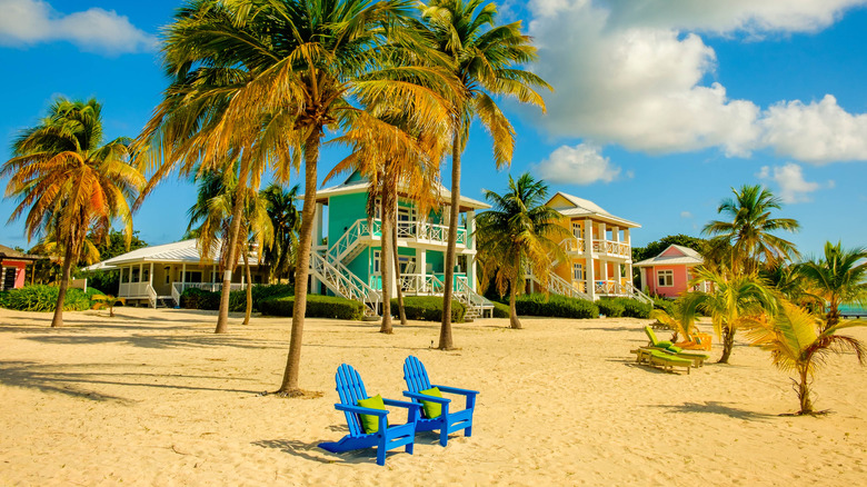 colorful houses on beach