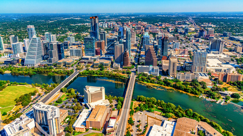 Aerial view of Austin, Texas