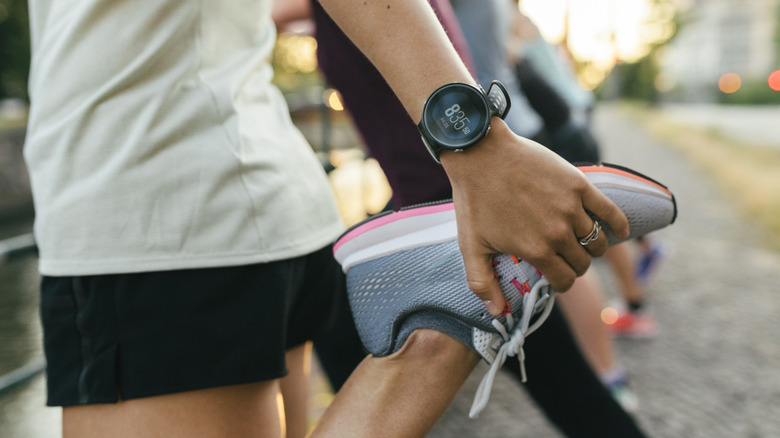 People stretching before working out