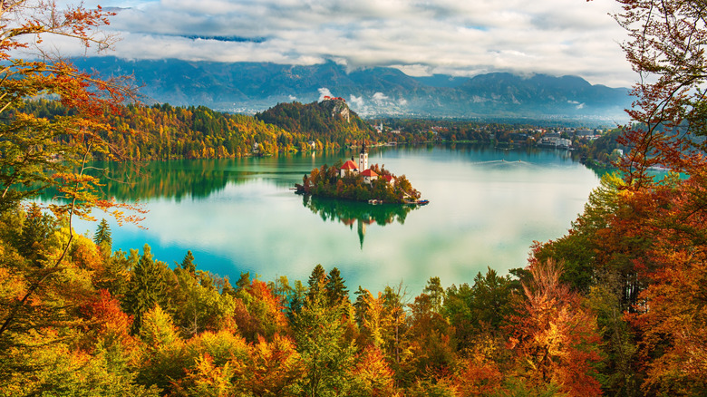 Views of Lake Bled in Fall