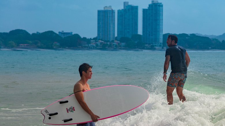 Surfing in Coronado, panama.