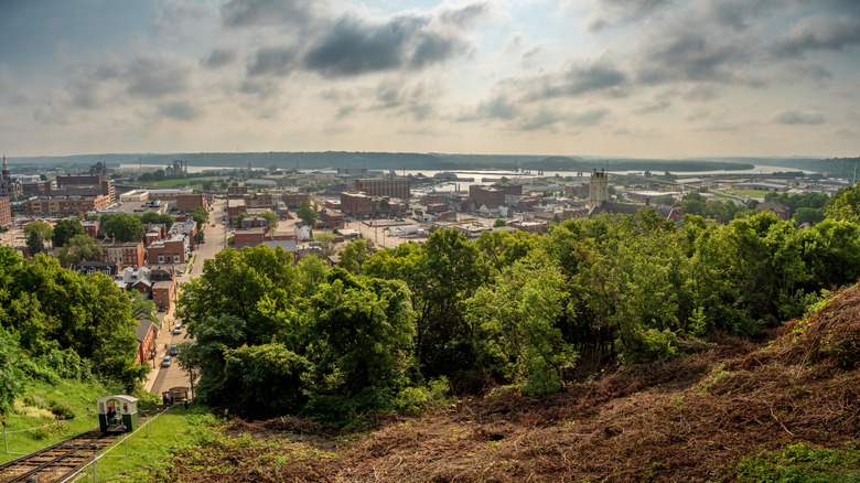 View of Dubuque from the top of the Fenelon Place Elevator