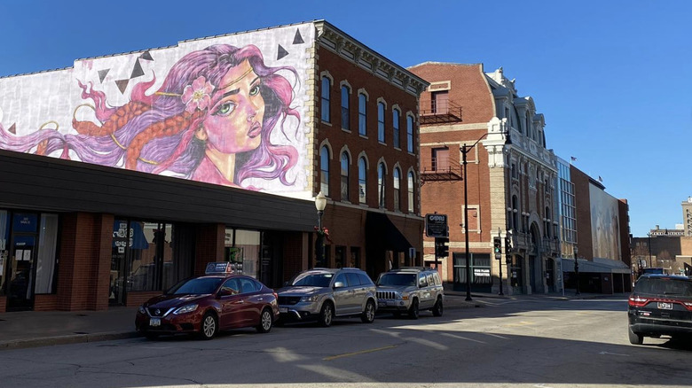 Mural artwork in downtown Dubuque