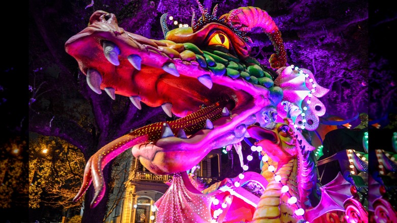 Dragon float in New Orleans, Louisiana