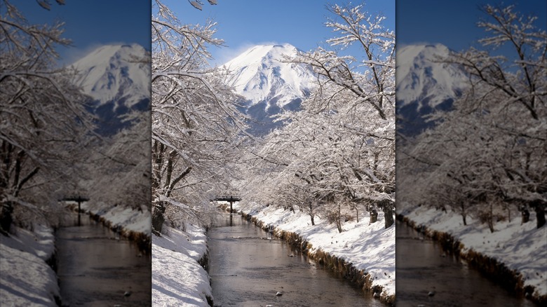 Mt. Fuji in snow