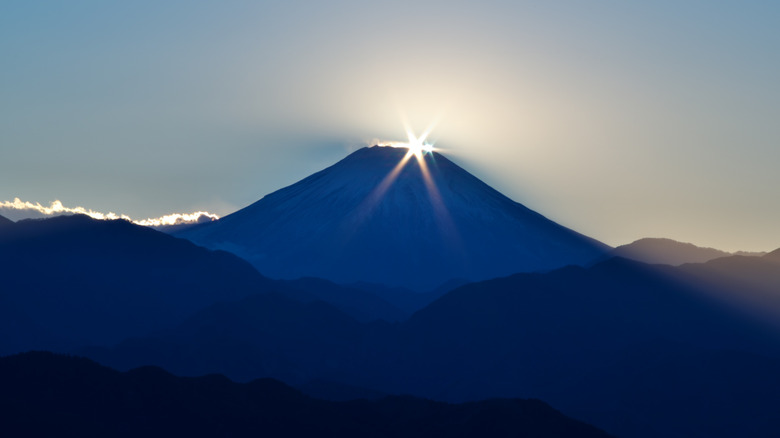 Sunset over Mount Fuji