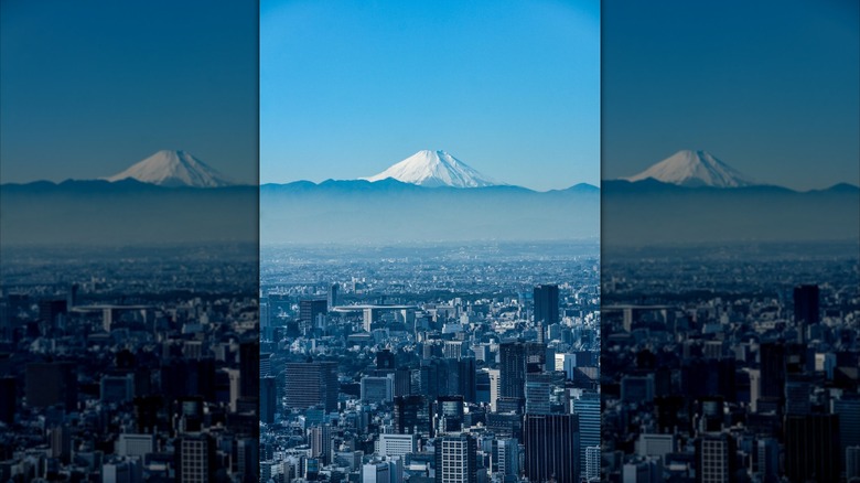 Mt Fuji in snow