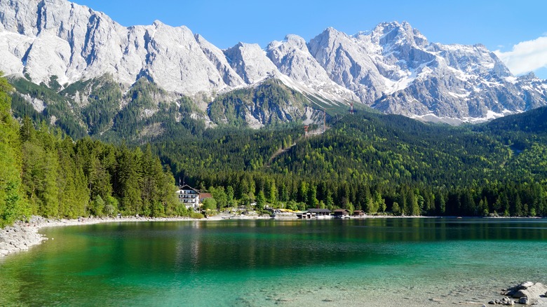 Eibsee with Zugspitze in background