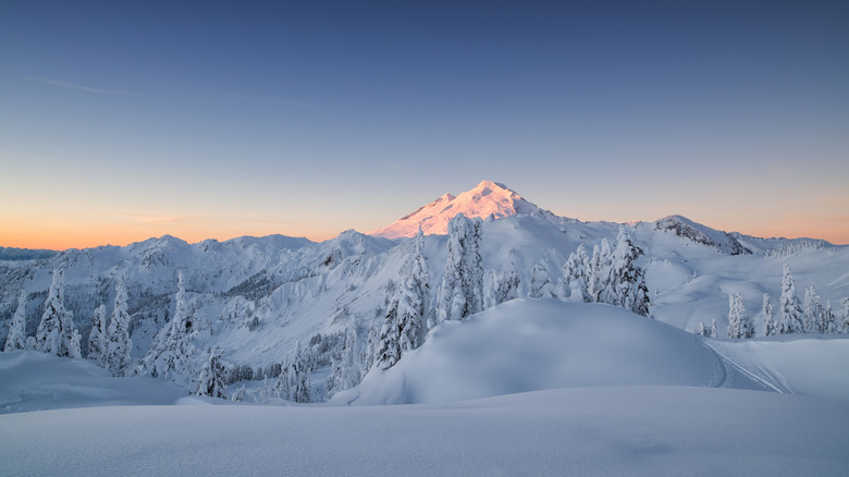 View of Artists Point Snowshoe from the Mount Baker ski resort