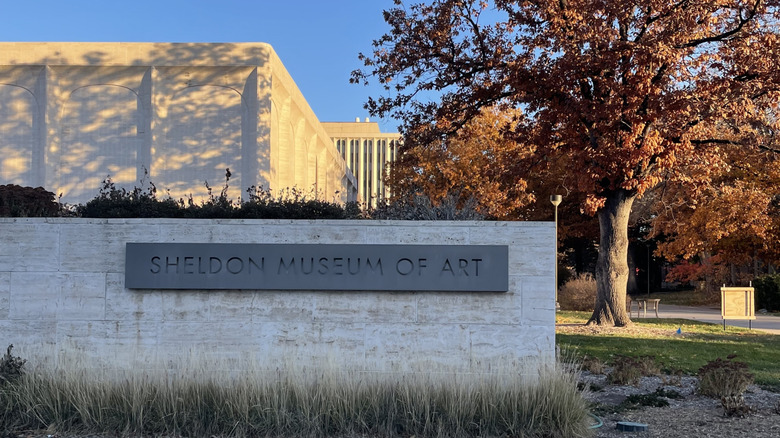 Sheldon Museum of Art sign