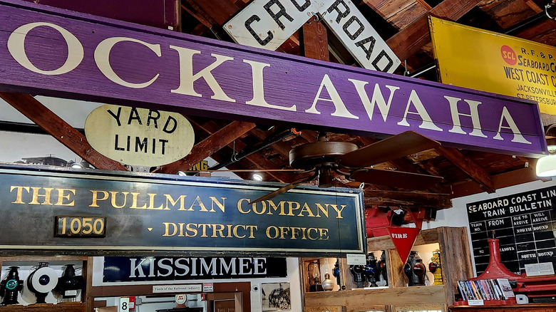 Vintage signage at the Central Florida Railroad Museum