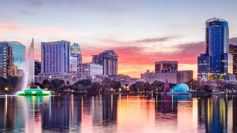 Lake Eola Park in central Orlando, Florida