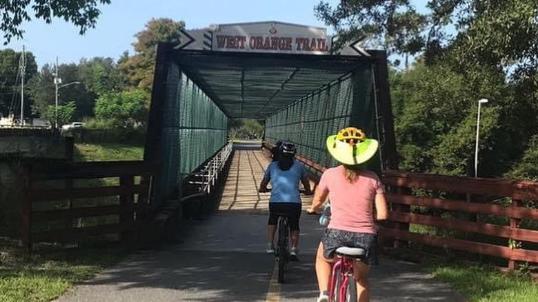 Bikers on the West Orange Trail