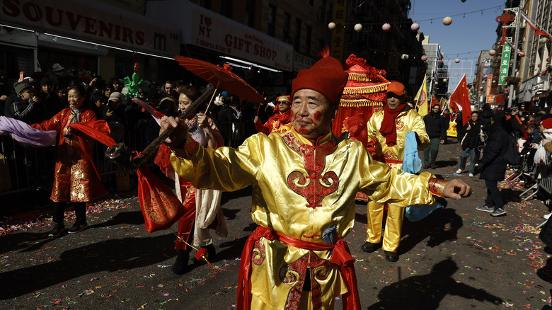 Dancers commemorate the Lunar New Year in New York City