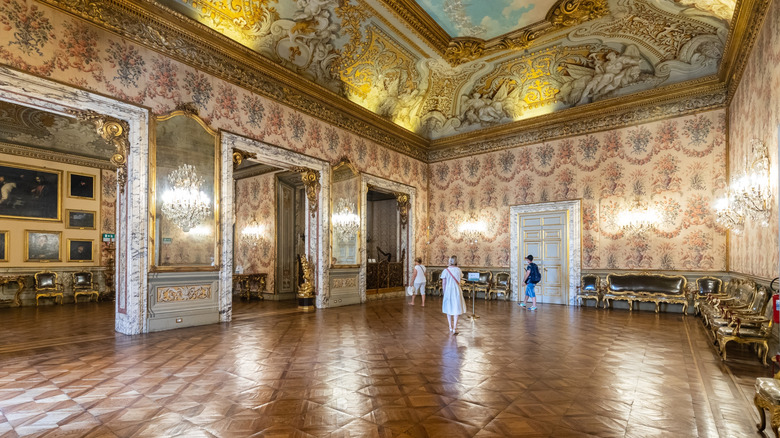 An elegant room inside the Galleria Doria Pamphilj in Rome