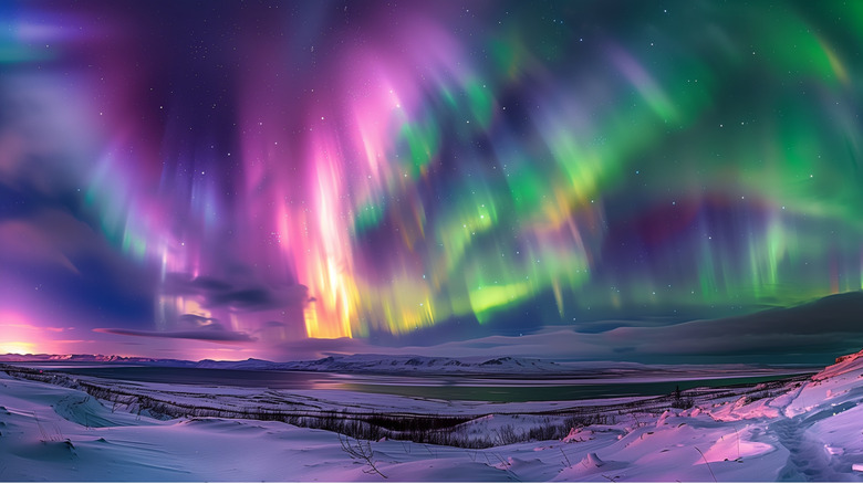 Northern Lights at night