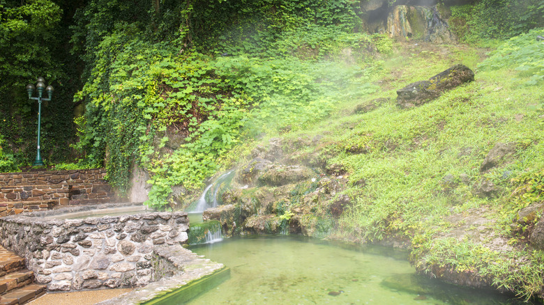 A natural spring in Hot Springs National Park