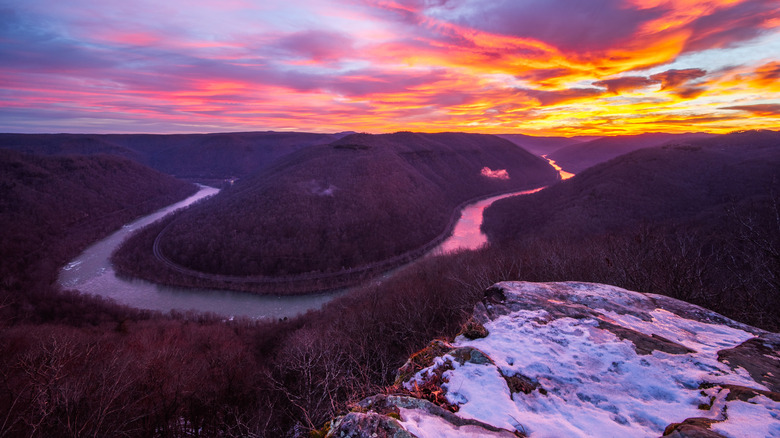 A Sunrise at New River Gorge National Park