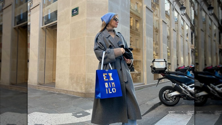 A woman with an Ex Nihilo bag in Paris