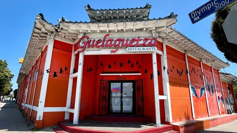 Outside Guelaguetza in Los Angeles