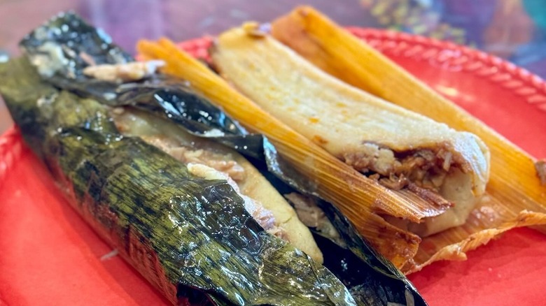 A tamale from Mama's International Tamales