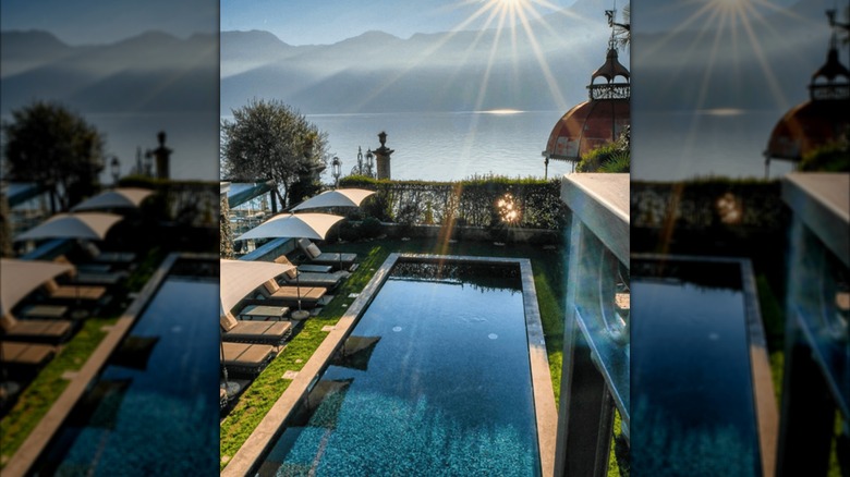 Swimming pool on Lake Como