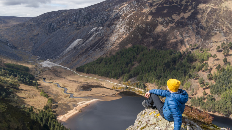 Hiker at Wicklow Mountains